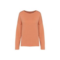 Bluza damska Kariban Loose. Brązowe bluzy KARIBAN, m, bez wzorów, z bawełny, bez kaptura. Za 147.00 zł.