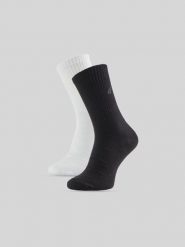 4F Skarpetki długie (2-pack) damskie - multikolor 35-38. Skarpety 4f, bez wzorów, z bawełny. Za 49.99 zł.