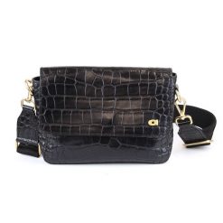 Skórzana listonoszka damska czarna Daag ASTRA-S. Czarne torebki klasyczne DAAG, bez wzorów, z bawełny, małe, z tłoczeniem, bez dodatków. Za 293.99 zł.