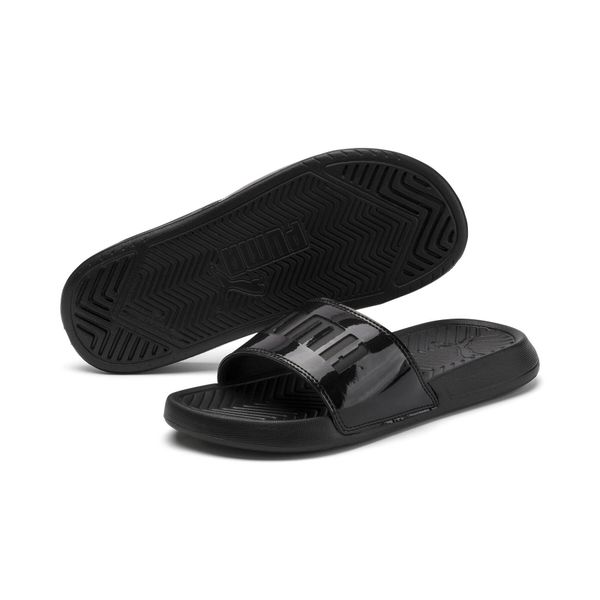 Puma Klapki Popcat Patent 37069701. Czarne klapki Puma, bez wzorów, bez obcasa. Za 85.99 zł.