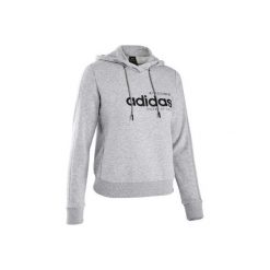 Bluza z kapturem Gym & Pilates damska. Szare bluzy Adidas, s, bez wzorów, z bawełny, bez kaptura. Za 239.99 zł.