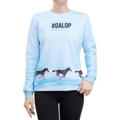 Bluza jeździecka damska GALOP WEAR #Galop. Niebieskie bluzy GALOP WEAR, s, bez wzorów, z materiału, bez kaptura. Za 279.00 zł.