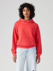 Levi's Bluza w kolorze czerwonym rozmiar: L. Czerwone bluzy Levi's®, l, bez wzorów, z bawełny, z kapturem. Za 140.53 zł.