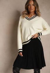 Czarna Spódnica z Kaszmirem o Rozkloszowanym Kroju High Waist Acrea. Czarne spódnice Renee, na co dzień, bez wzorów, z kaszmiru, eleganckie, mini, dopasowane. Za 89.99 zł.