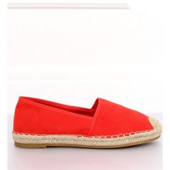 Espadryle damskie czerwone 4855 Coral. Czerwone espadryle ButyModne, bez wzorów, z materiału, bez obcasa, bez zapięcia. W wyprzedaży za 69.00 zł.