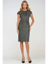 Nife Sukienka w kolorze antracytowym rozmiar: 42. Czarne sukienki Nife, bez wzorów, bez kołnierzyka, bez ramiączek, midi. Za 109.45 zł.