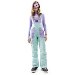 Spodnie snowboardowe z szelkami damskie B1-W Lenk. Zielone spodnie narciarskie SIROKO, m, bez wzorów, z materiału, narciarskie. Za 467.00 zł.