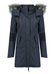 Canadian Peak Parka "Camilly" w kolorze granatowym rozmiar: XL. Niebieskie parki Canadian Peak, xl, bez kaptura. Za 352.21 zł.
