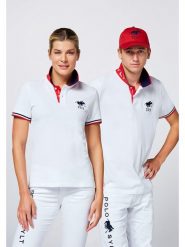 Polo Sylt Koszulka polo w kolorze białym rozmiar: M. Białe koszulki polo Polo Sylt, m, bez wzorów, z bawełny, bez kołnierzyka, bez ramiączek. Za 119.40 zł.
