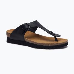 Japonki damskie Scholl Boa Vista Med. Czarne klapki Scholl, bez wzorów, z materiału, bez obcasa. Za 239.99 zł.