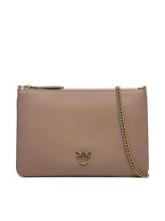 PINKO Torebka Flat Classic AI 23-24 PCPL 100455 A0F1 Beżowy. Brązowe torebki klasyczne Pinko, bez wzorów, ze skóry, bez dodatków. Za 579.99 zł.