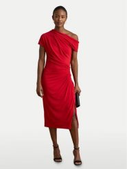 LAUREN RALPH LAUREN Sukienka koktajlowa 200980223001 Czerwony Slim Fit. Czerwone sukienki Lauren Ralph Lauren, bez wzorów, z syntetyku, wizytowe, bez kołnierzyka, bez ramiączek. Za 1,199.00 zł.