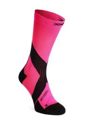 Skarpety rowerowe X-Socks Bike Expert Crew. Czerwone skarpety X Socks, bez wzorów, z materiału. Za 126.49 zł.