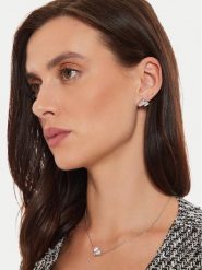 Guess Kolczyki JUBE0441 5JW Srebrny. Szare kolczyki Guess, metalowe. Za 219.99 zł.