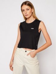 Vans Top Junior V Muscle Crop VN0A4DNG Czarny Cropped Fit. Czarne topy Vans, l, bez wzorów, z bawełny, bez kołnierzyka, bez ramiączek. Za 69.99 zł.