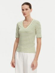 Weekend Max Mara T-Shirt Opzione 2515941012 Zielony Regular Fit. Zielone t-shirty Weekend Max Mara, m, bez wzorów, ze lnu, bez kołnierzyka, bez ramiączek. Za 409.99 zł.