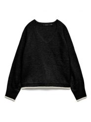 Vero Moda Sweter w kolorze czarnym rozmiar: XS. Czarne swetry Vero Moda, s, bez wzorów, z materiału, bez ramiączek. Za 61.17 zł.