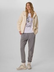 4F Spodnie dresowe joggery damskie - szare L. Szare spodnie dresowe 4f, l, bez wzorów, z dresówki. Za 149.99 zł.