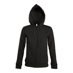 Damska Bluza Z Kapturem Seven Full Zip. Czarne bluzy SOL'S, s, bez wzorów, z kapturem. Za 213.99 zł.