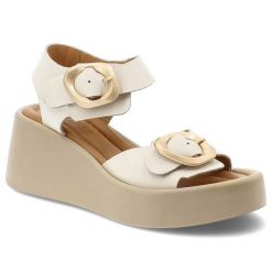 Sandały damskie Artiker, cholewka ze skóry naturalnej szerokie paski z regulacją na klamry, beżowe, 58C2199. Brązowe sandały Artiker, bez wzorów, ze skóry, eleganckie, bez obcasa, na koturnie, bez zapięcia. Za 329.00 zł.