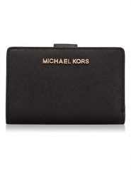 Michael Kors Skórzany portfel w kolorze czarnym - 13 x 7,5 x 2,5 cm rozmiar: onesize. Czarne portfele Michael Kors, bez wzorów, z materiału. Za 523.38 zł.