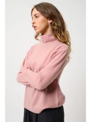 AUTHENTIC CASHMERE Kaszmirowy sweter "Cheviot" w kolorze jasnoróżowym rozmiar: XXL. Różowe golfy AUTHENTIC CASHMERE, xxl, bez wzorów, z kaszmiru, bez ramiączek. Za 336.61 zł.
