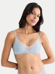 Triumph Biustonosz bezfiszbinowy Breathe & Lift Smart 10226333 Niebieski jasny. Niebieskie biustonosze Triumph, bez wzorów, z syntetyku. Za 159.99 zł.
