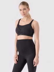 4F Biustonosz ciążowy treningowy ułatwiający karmienie damski - czarny S. Czarne bielizna sportowa 4f, l, bez wzorów, z dzianiny. W wyprzedaży za 69.99 zł.