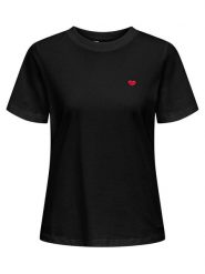 JDY Koszulka w kolorze czarnym rozmiar: XL. Czarne bluzki JDY, xl, bez wzorów, z bawełny, bez kołnierzyka, bez ramiączek. Za 43.47 zł.