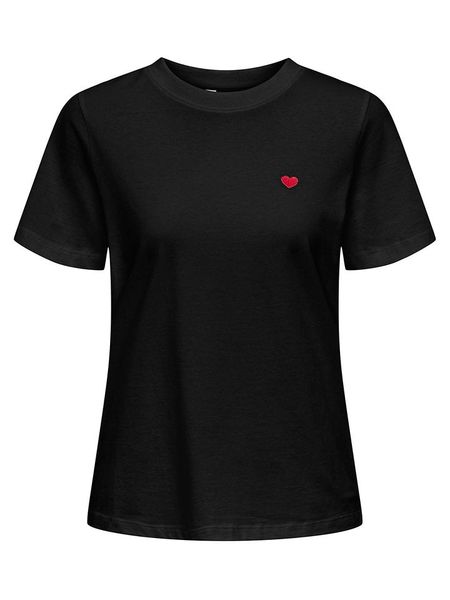 JDY Koszulka w kolorze czarnym rozmiar: XL. Czarne bluzki JDY, xl, bez wzorów, z bawełny, bez kołnierzyka, bez ramiączek. Za 52.42 zł.