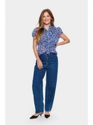 SAINT TROPEZ Bluzka w kolorze błękitnym rozmiar: XS. Niebieskie bluzki Saint Tropez, xs, bez wzorów, bez kołnierzyka, bez ramiączek. Za 86.99 zł.