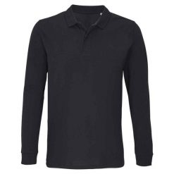 Koszulka Polo Z Długim Rękawem Dla Dorosłych Unisex Planet. Czarne bluzki SOL'S, s, bez wzorów, casualowe, bez kołnierzyka, bez ramiączek. Za 113.99 zł.
