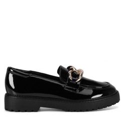 Lordsy DeeZee. Czarne lordsy DeeZee, bez wzorów, bez obcasa, bez zapięcia. Za 119.99 zł.