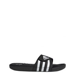 Klapki basenowe dla dorosłych Adissage. Białe klapki Adidas, bez wzorów, bez obcasa. Za 129.00 zł.