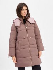 Liu Jo Collection płaszcz puchowy Kobiety brązowy, XL. Brązowe płaszcze Liu Jo Collection, xl, bez wzorów, z puchu, bez kaptura. Za 1,249.95 zł.