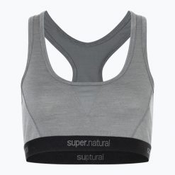 Biustonosz termoaktywny super.natural Tundra 220 Semplice. Szare bielizna sportowa super.natural, xs, bez wzorów. Za 189.99 zł.