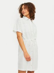 JJXX Sukienka koszulowa Sana 12249747 Biały Relaxed Fit. Białe sukienki JJXX, s, bez wzorów, z bawełny, bez kołnierzyka, bez ramiączek, koszulowe. Za 109.99 zł.