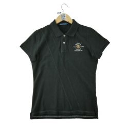 Second life - Polo Ralph Lauren koszulka damska z krótkim rękawem - Jak nowy. Czarne koszulki polo RALPH LAUREN, l, bez wzorów, z tkaniny, bez kołnierzyka, bez ramiączek. Za 127.76 zł.
