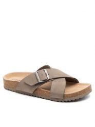 DeeZee Klapki WS280601-02 Szary. Szare klapki DeeZee, bez wzorów, z syntetyku, bez obcasa. Za 119.99 zł.