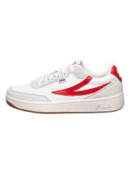 Fila Skórzane sneakersy w kolorze biało-czerwonym rozmiar: 38. Białe trampki Fila, bez wzorów, bez zapięcia. Za 151.42 zł.