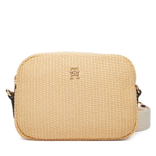 Torebka Tommy Hilfiger. Brązowe listonoszki TOMMY HILFIGER, bez wzorów, bez dodatków. Za 262.99 zł.