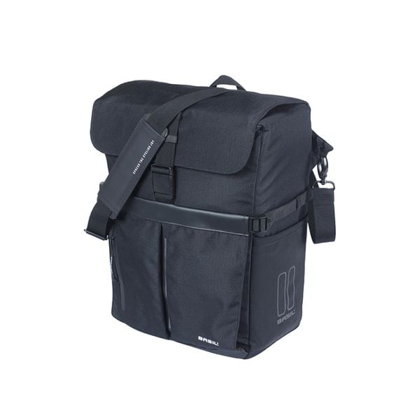 Basil Torba rowerowa Move MIK Studs 15 litrów 14 x 24 x 34 cm - czarna. Czarne torby na laptopa BASIL, bez wzorów, z materiału, na ramię. Za 430.95 zł.