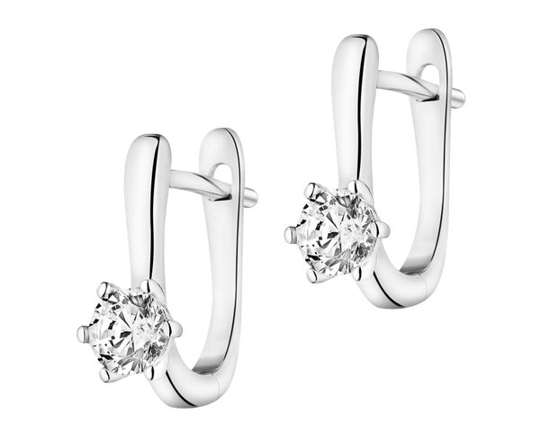 Kolczyki srebrne z cyrkoniami. Szare kolczyki Apart, z cyrkonią, srebrne. Za 124.00 zł.