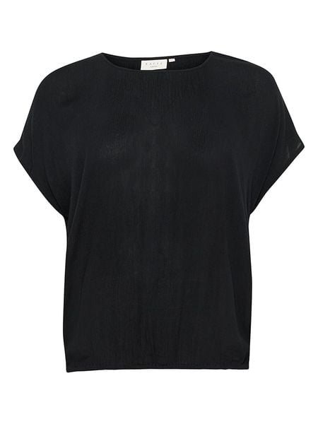 KAFFE curve Bluzka w kolorze czarnym rozmiar: 42. Czarne bluzki KAFFE curve, s, bez wzorów, z wiskozy, klasyczne, bez kołnierzyka, bez ramiączek. Za 82.99 zł.