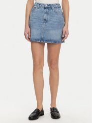 Tommy Hilfiger Spódnica jeansowa WW0WW44392 Niebieski Regular Fit. Niebieskie spódnice TOMMY HILFIGER, bez wzorów, z bawełny. Za 249.99 zł.