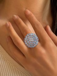 Les Petites Précieuses Pozłacany pierścionek z kamieniami szlachetnymi rozmiar: 52. Niebieskie pierścionki Les Petites Précieuses, z cyrkonią, pozłacane. Za 406.00 zł.