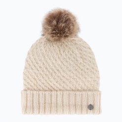 Czapka zimowa damska ROXY Blizzard Beanie. Białe czapki Roxy, bez wzorów, z dzianiny. Za 172.60 zł.