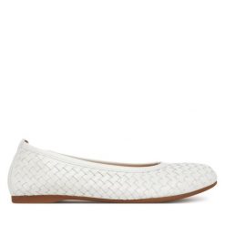 Baleriny Gabor. Białe baleriny Gabor, bez wzorów, bez obcasa. Za 449.99 zł.