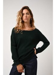 AUTHENTIC CASHMERE Kaszmirowy sweter "Faraut" w kolorze ciemnozielonym rozmiar: XL. Zielone swetry AUTHENTIC CASHMERE, xl, bez wzorów, z kaszmiru, bez ramiączek. Za 431.45 zł.