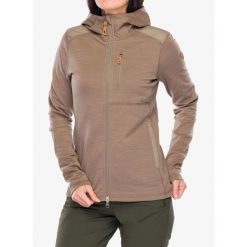 Bluza rozpinana damska Fjallraven Keb Fleece Hoodie. Brązowe bluzy Fjällräven, bez wzorów, bez kaptura. Za 944.99 zł.